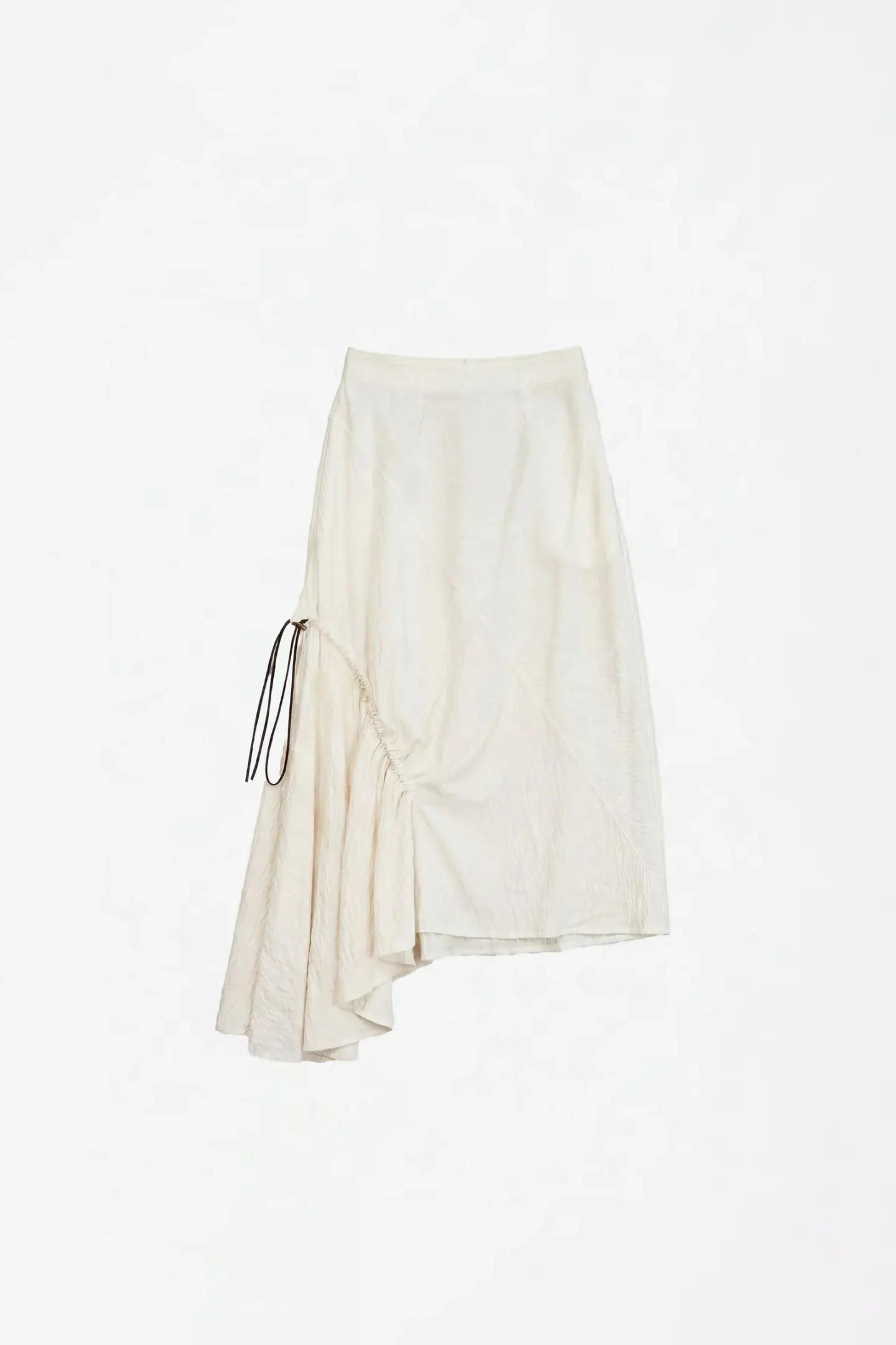 Asymmetric Draped Skirt in Ivory